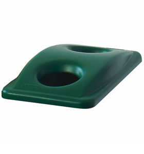 Capac deseuri sticla pentru container Slim Jim de 87 si 60 L  verde  RUBBERMAID